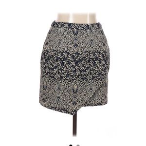 H&M | Jacquard Navy Crossover Mini Skirt